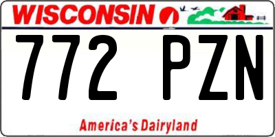 WI license plate 772PZN