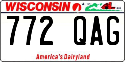 WI license plate 772QAG