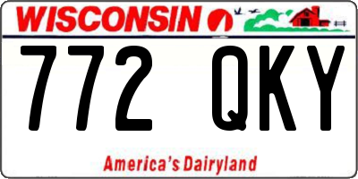 WI license plate 772QKY