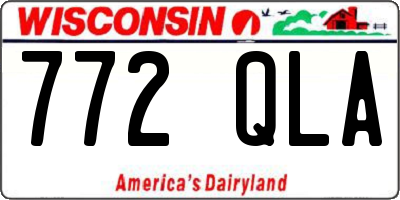 WI license plate 772QLA