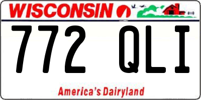 WI license plate 772QLI