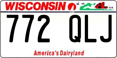 WI license plate 772QLJ