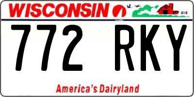 WI license plate 772RKY