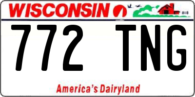 WI license plate 772TNG