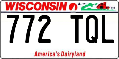 WI license plate 772TQL