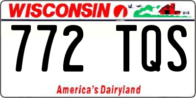 WI license plate 772TQS