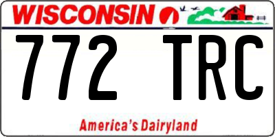 WI license plate 772TRC
