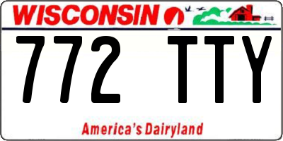 WI license plate 772TTY