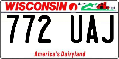WI license plate 772UAJ