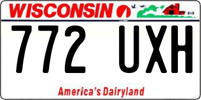 WI license plate 772UXH