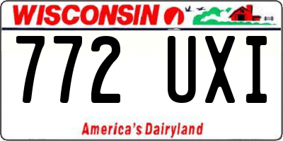 WI license plate 772UXI