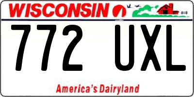 WI license plate 772UXL