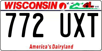 WI license plate 772UXT