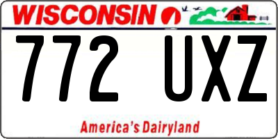WI license plate 772UXZ