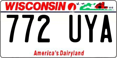 WI license plate 772UYA