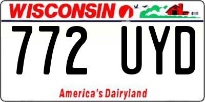 WI license plate 772UYD