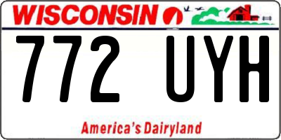 WI license plate 772UYH