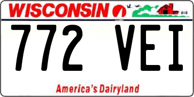 WI license plate 772VEI