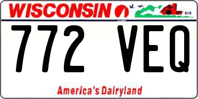 WI license plate 772VEQ