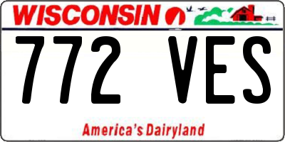 WI license plate 772VES
