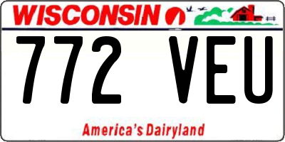 WI license plate 772VEU