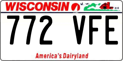 WI license plate 772VFE