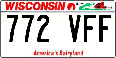 WI license plate 772VFF