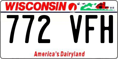 WI license plate 772VFH