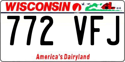 WI license plate 772VFJ
