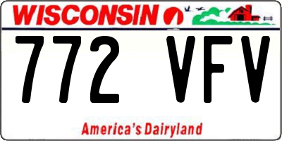 WI license plate 772VFV