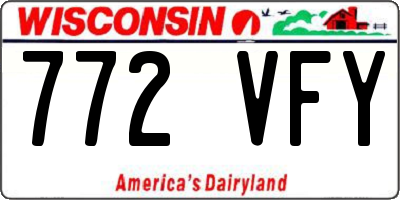 WI license plate 772VFY