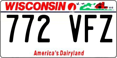 WI license plate 772VFZ