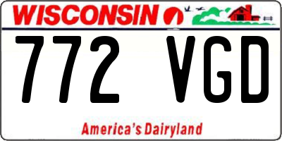 WI license plate 772VGD