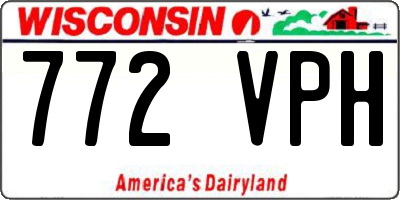 WI license plate 772VPH