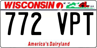 WI license plate 772VPT