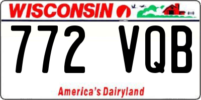 WI license plate 772VQB