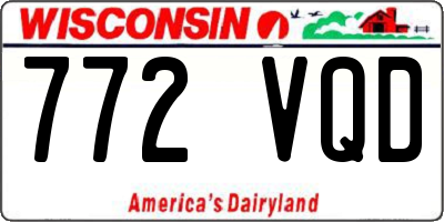 WI license plate 772VQD
