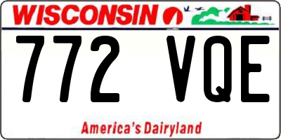 WI license plate 772VQE