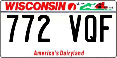 WI license plate 772VQF