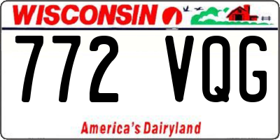 WI license plate 772VQG