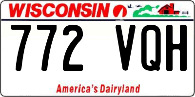 WI license plate 772VQH