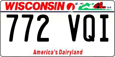 WI license plate 772VQI