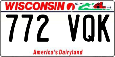 WI license plate 772VQK