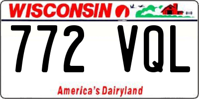 WI license plate 772VQL