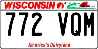 WI license plate 772VQM