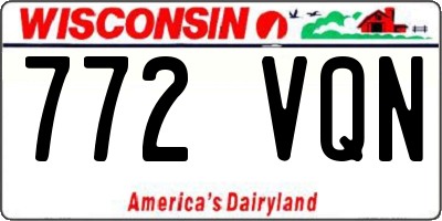 WI license plate 772VQN