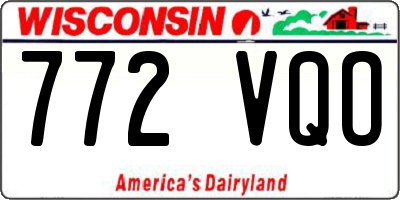 WI license plate 772VQO