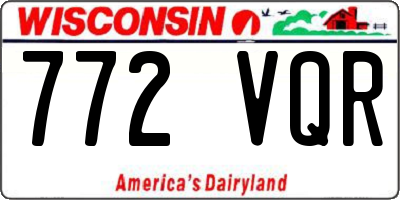 WI license plate 772VQR
