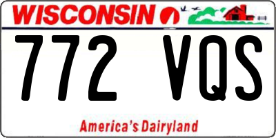 WI license plate 772VQS