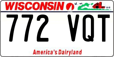 WI license plate 772VQT